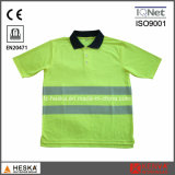 Heat Transfer Tape Knitted Hivis Polo Shirt