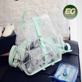Newest Design Outdoor Teenagers Clear PVC Sport Bag Transparent Backpack Made in China Sy8407