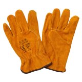 Cow Split Leather Industrial Hand Protective Driver Work Gloves