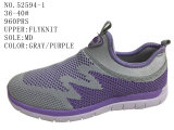 Lady Shoes Fly Knit Sport Shoes Slip on Stock