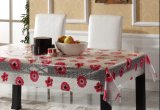 Cheap PVC Printed Embossed Transparent Tablecloth