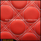 Sponge Back Microfiber Leather for Car Seat Hw-C1701