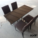 4 Seater Artificial Marble Dining Table and Chairs