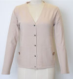 Customized Women V-Neck Cardigan with Button