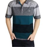 Best Sell Men's Slim Fit Stripes Bamboo Polo Shirt