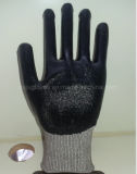 13G Hppe Cut Resistance Safety Glove with Nitrile Coated