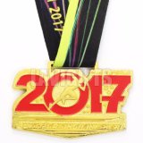 China Manufacturer Cheap Custom Zinc Alloy Enamel Marathon Running Award Metal Sport Gold Souvenir Medal No Minimum Order