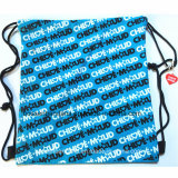 Factory OEM Produce Custom Logo Print Cotton Canvas Blue Backpack Bag