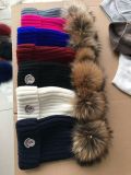 Brand Woolen Moncle Hat with Raccoon Fur Ball