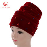 New Women Luxury Velvet Turban Hijab Hat Head Wrap