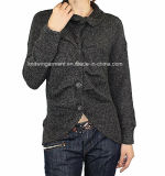 Ladies Knitted Long Sleeve Cardigan Sweater for Casual (12AW-175)