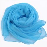 Scarf Made of 100% Silk Fabric, Solid Color