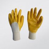 Yellow Nitrile Fully Coated Chemical Work Glove
