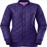 2015 Ladies Purple Long Elegant Warm Winter Casual Jacket
