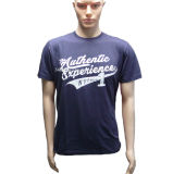Dark Blue Custom Plain Cotton T-Shirt for Man