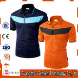 Mens Solid Color Short Sleeve Polo Tshirt with Cotton