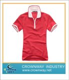 High Quality Polo Shirt with Striped Collar & Cuff & Placket (CW-WSPS-20)