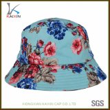 Wholesale Plain Flower Printed Bucket Hat with String