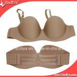 Lace Design Cloth Strapless Adhesive Hot Bra (DYSUP-001)