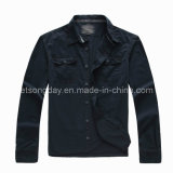 Black 100% Cotton Leisure Apparel Men's Casual Shirt (BT157000)