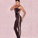 Crossing in Side Jumpsuit with Close-Fitting Sexy Backless