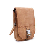 Wholesale Price Mini Size Camel Color Leather Sport Cell Phone Waist Belt Bag