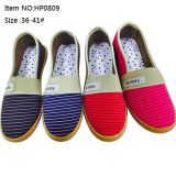 Hottest Lady Flat Shoes Causal Shoes Injection Canvas Shoes (HP011)