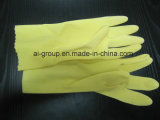 Natural Latex Yellow Household Gloves for Garden and Kitchen