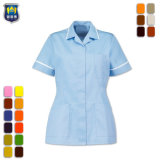 Fashion Nurse Uniform Women Blue Cotton Medical Nurse Staff Suit