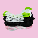 Wholesale Cotton Non Slip Colorful Toeless Trampoline Yoga Sock