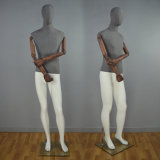 Fabric Wrapped Male Mannequin with Wooden Arm