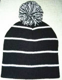 3D Embroidery, Stripe Roll Edge, Knitting Wool Caps (S-1062)