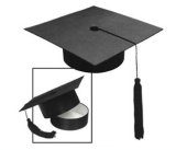 Black Graduation Gift Package Box with Doctorial Hat Shape (GB-005)