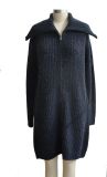 Warm Merino Wool Blended Cardigan Knitwear with Button