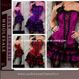 New Arrival Wholesale Lady Lace Corset with Skirt (TW2616)