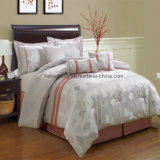 Soft Cotton/Polyester in Light Pink&White Jacquard Bedding Set
