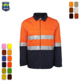 Orange Hi-Vis Long Sleeved Work Clothes Jacket