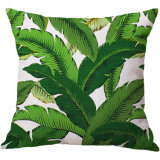 Leaves Cotton Linen Printing Pillowcase Creative Home Cushion Cover Customized