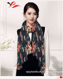 100% Polyester Crepe Silk Scarf for Spring and Autumn Seasons 120*120cm