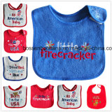 Factory Produce Customized Design Embroidered Cotton Terry Baby Bibs