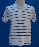 Custom Logo Striped Polo Shirts