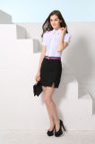 Fashion New Design Women's Business Short Sleeve Shirt---Md1a8204