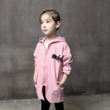 Girls' Pink Long Sleeve with Hood Cardigan Coat