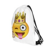 Emoji Sackpack, Team Training Gymsack Drawstring Backpack Sack Bag Sport Bag for Teens Emoji Stuff