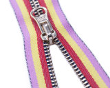 Metal Zipper with Thumb Puller and Colored Tape/Top Quality