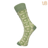 Men's Green Color High Quality Comb Cotton Sock