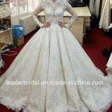 Luxury Ball Gowns Lace Long Sleeves Wedding Dress Yao90