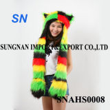 Multi Colored Fashion Animal Hoodie Scarf for Ladies