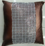 Sequin Embroidery Cushion PU Decorative Pillow (XPL-09)