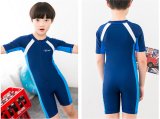 Anti-UV Children Short Sleeve Swimwear &One-Piece Color Diving Suit